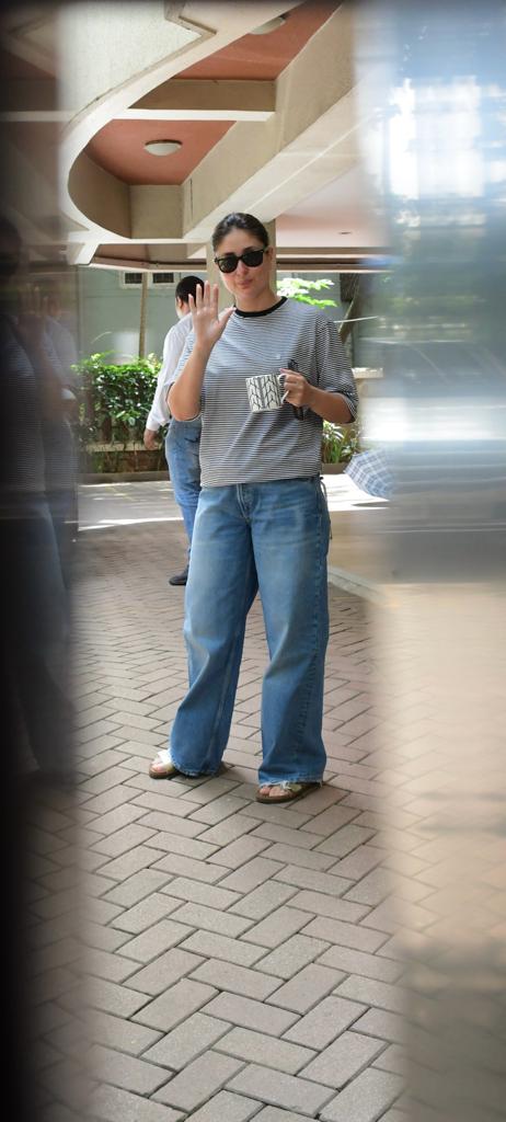 Embodying effortless elegance, Kareena Kapoor graced the bustling streets of Bandra, effortlessly turning heads with her signature style.